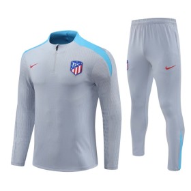 Atlético Madrid Felpe da Allenamento 2024-25 Quarto-Zip Grigia